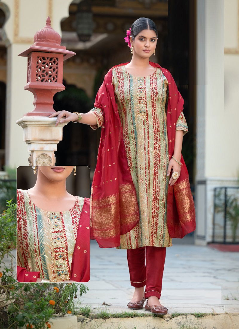 Kaya Cherry Vol 4 Model Print Readymade Suits Catalog
